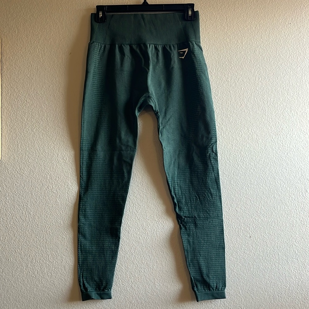 Green Gymshark High Waisted Leggings Size Large Great Condition